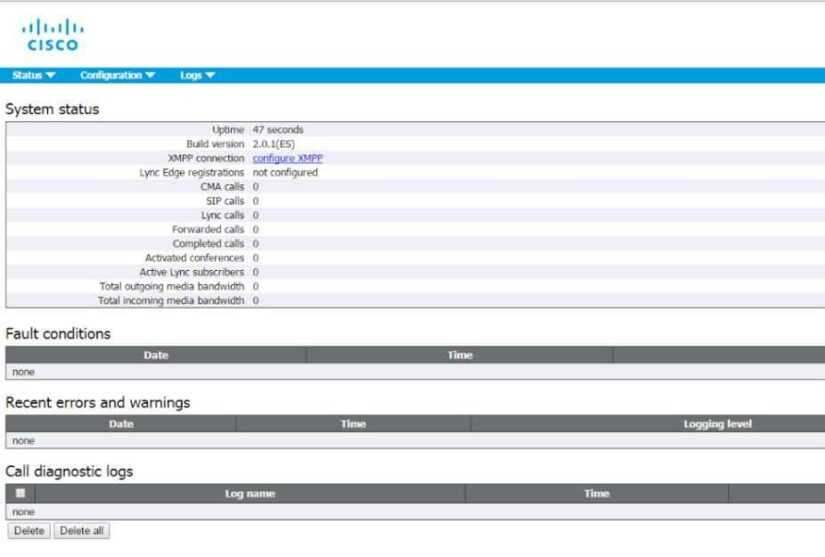 cisco meeting webadmin