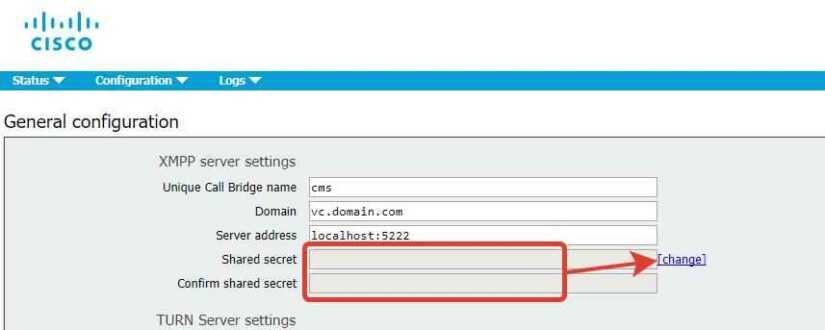 cisco meeting xmpp callbridge setting