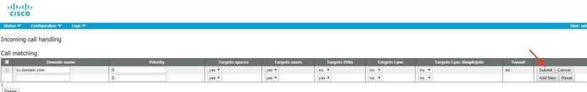 incoming calls cisco meeting server